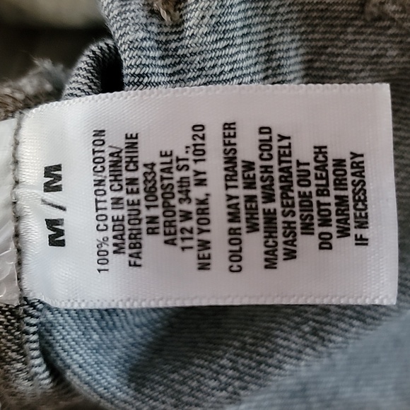 Aeropostale women's distressed jean jacket M - Picture 12 of 12